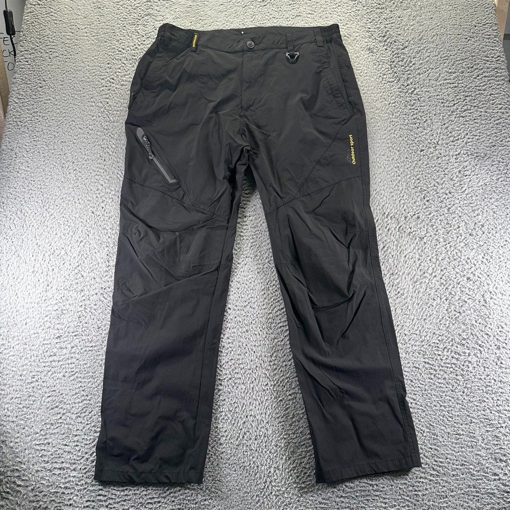 Outdoor Sports Pant Mens 38x31 Black Nylon Windbreaker Straight Gorpcore Hiking